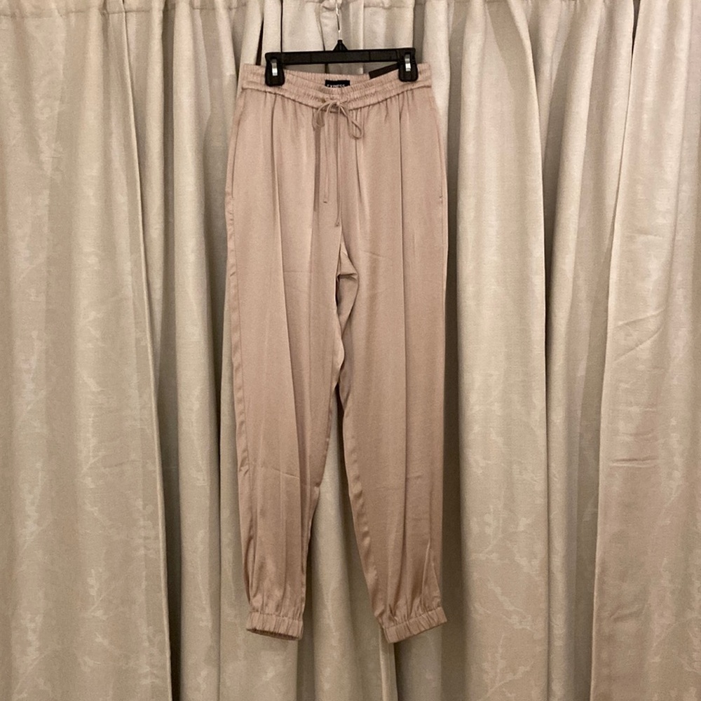 Express High Waisted Satin Jogger Pant